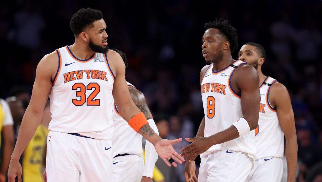 Towns y Anunoby celebran título de Knicks en “Late Night” NBC